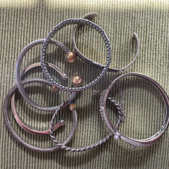 Women’s Silvertone Cuff Bracelets - Picture 2 of 6